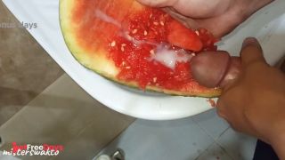 Fucking a watermelon-9