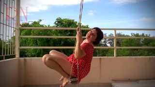 7115 Depraved Housewife Swinging without Panties on a Swing F...-0