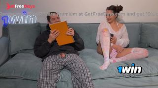 Step Sis Masturbate on Step Brother Naked Penis - Big Ass Stepsister Take Cre...-1