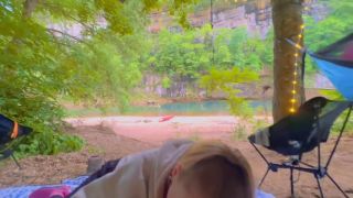 Outdoor Sex Horny hiker gets lost and ends up giving a stranger an outdoor blowjob-1