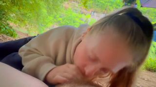 Outdoor Sex Horny hiker gets lost and ends up giving a stranger an outdoor blowjob-3