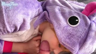 amateur sex xvideos MoonFleur - Babe Blowjob and Hard Pussy Fuck in the Morning POV - Facial in the Kigurum [FullHD 1080P], ahegao on teen-0