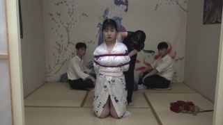 Asian Girls Bound and Gagged rope bondage shibari ballgag suspension-4