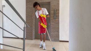 Video Very Horny Neighbor Asks The Janitor Of Her Unit To Put His B...-1