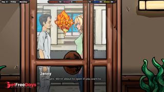cute girl gets a job at a pizzeria and horny customers touch her ass-5