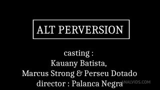 Kauany Batista - Beautiful Brazilian Exotic Trans Woman, Takes Two Cocks In Her Tight Ass - DAP, Anal, Black Cock, Breast Milking Trans, ATM - ALT044 UltraHD 4K.-9