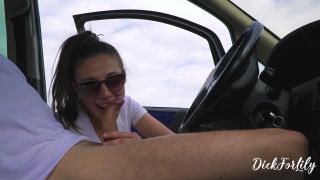 big tit latina sex DickForLily - Stranger Fingering My Dick And Doing Blowjob In The Car Cum In Throat , boobs on teen-2