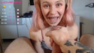 Dumb girl gives POV blowjob and gets cummed on her mouth-8