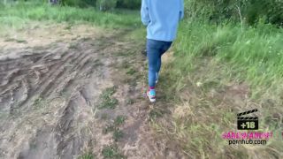 A Walk In The Forest Ended With a Pussy Fuck And Cum On Tongue-1