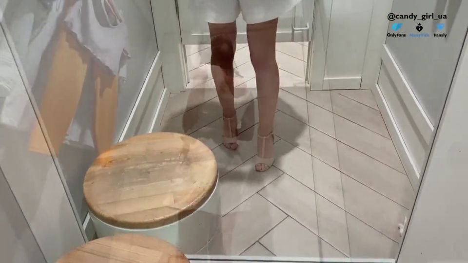 Lustful Busty Pervert Masturbates In A Public Fitting Room 720p