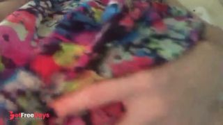I masturbate standing up til my legs throb, I take off my panties, lift up my dress, play my pussy..-4