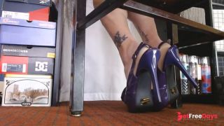 [GetFreeDays.com] Shoeplay Wearing No Show Liner Socks Sling Back Purple Sex Film January 2023-3