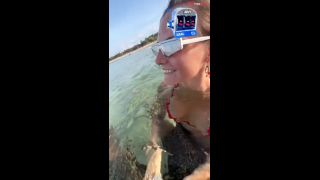 Unexpected Beach Encounter Girl in Red Bikini Goes Wild-7