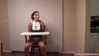 Diaperedonline2Lucy Nikki Lucy  Nikki Nikki Fed in High Chair-7