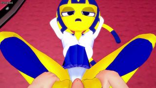 FurryKami - Ankha from Animal Crossing Gives You A Footjob Furry Style-1
