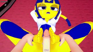 FurryKami - Ankha from Animal Crossing Gives You A Footjob Furry Style-2