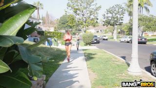 Bridgette B is out for her morning jog. Her huge tits bounce up and do ...-0