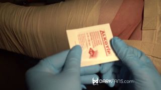 Femdom Porn Sadic Sadie – Shoving In A Catheter While My Patient Is Standing In Bondage-3