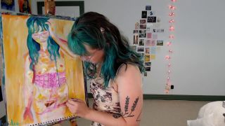 Heidiv - a naughty self portrait painting challenge-6