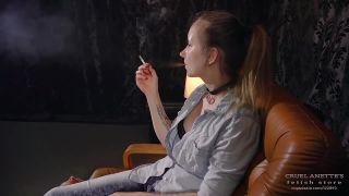 clip 5 Feeding on a cigarette – CRUEL ANETTES FETISH STORE, femdom giant strapon on fetish porn -3