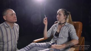 clip 5 Feeding on a cigarette – CRUEL ANETTES FETISH STORE, femdom giant strapon on fetish porn -6
