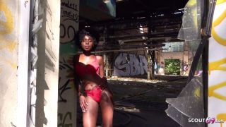 GERMAN_SC0UT - Black Ebony Milf Zaawaadi Real Public Pickup Sex For Cash In Berlin - Anal-0