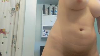 beauty busty girl with hairy pussy before and after shower. hidden cam-1