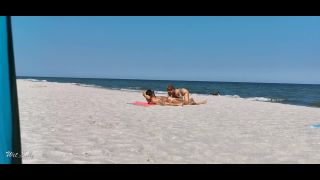 Sharing My Girl With a Stranger On The Public Beach  Threesome W...-2