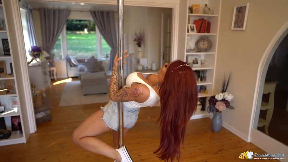 saliva fetish DownBlouse Jerk – Pro Pole Dancer – Teasing – Jerk Off Encouragement, Tattoos, milf on masturbation