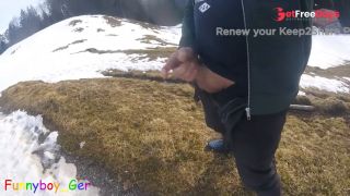 White snow and white cum in the mountains-8