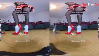 Cheerleader Girl Crush Easter eggs with my high heels and barefoot often show you my feet and shoe-5