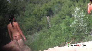 xxx video 39 Young nudist friends naked together at the beach 2 on webcam -2