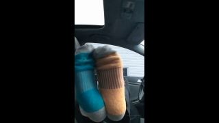 fetish Sloans Paws Sloans Paws aka sloan_paws - 10-07-2019 OnlyFans Video - A little sock strip in the parking lot video-0