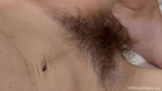 Hairy Stella masturbates by the Christmas Tree Hairy-9