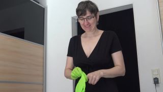 M@nyV1ds - GermanHotMilf - Green Gloves Covered in Cum-0