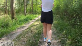 Beautiful Tits Wife Masked Fantasy Outdoor Pussypump Down...-5