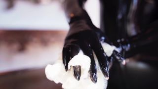 free porn clip 22 Miss Ellie Mouse – Black Latex Catsuit and Soap Suds - corset - brunette girls porn sock fetish-0