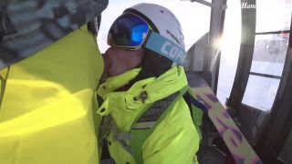 Online Tube Public blowjob in the ski lift - handjob and footjob-2