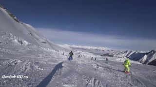 Online Tube Public blowjob in the ski lift - handjob and footjob-8
