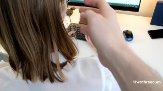 OFFICE ASSISTANT SUCKS HUGE COCK Amateur!-0