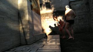 Small Penis Humiliation Amateur couple ass licking outside.-2