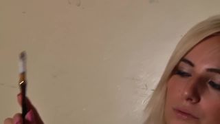 Sexy pink panties and smoking kate - Smoking-6