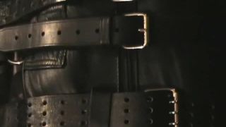 Leather Session Video 448 - Leather Mistress Linda and Leather slave-5