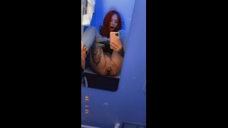 I enjoyed the light in plane’s lavatory so much and fingers in wet pussy of course -5