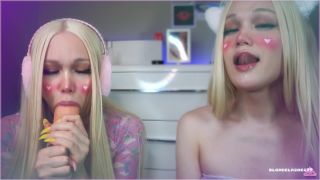 Blondelashes19 Twins Sloppy Bj For Daddy-7