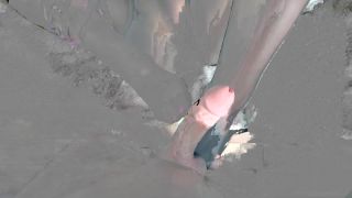 Alina Rose ASSJOB AND THIGHJOB IN BLACK SEAMLESS PANTYHOSE-2