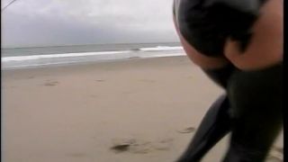 A Girl Is Tied Up By Her Dominatrix On The Beach Lesbian!-5