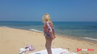 Public Beach Orgasm with Lovens Lush Control by My Stepbro-9