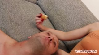 Cruelcity: Spitting Chewed Apple into This Loser’s Mouth! – Spit Fetish, Femdom - femdom - fetish porn madame catarina femdom-5