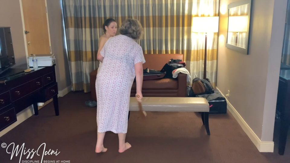 Matilda Spanked After Her Bath For Late Hotel Check Out.